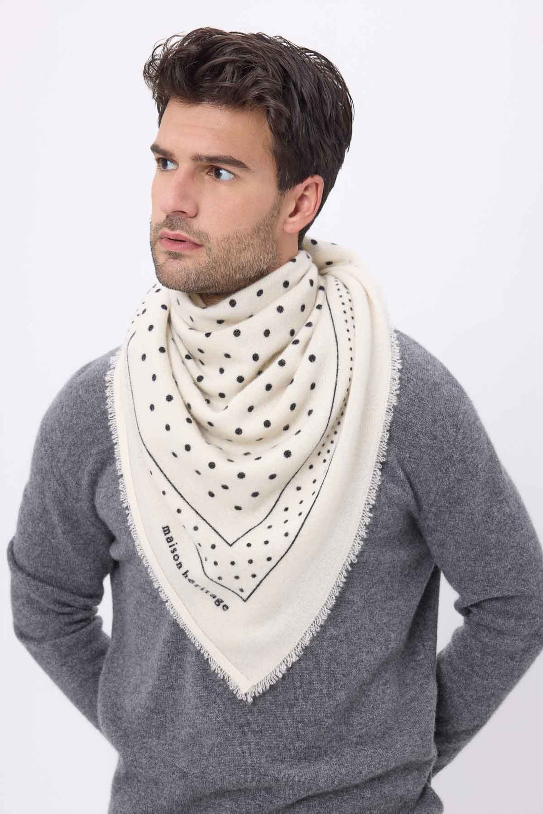 Bandana Big Heritage Pois blanc noir