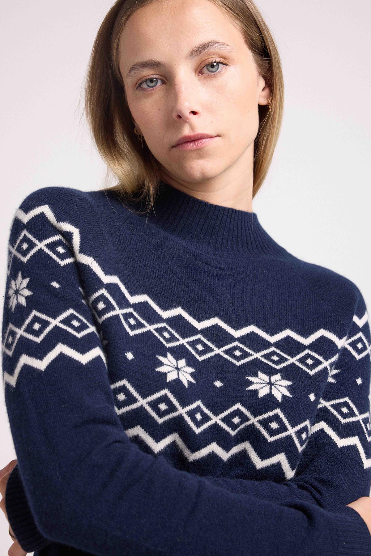 Clara marine blanc