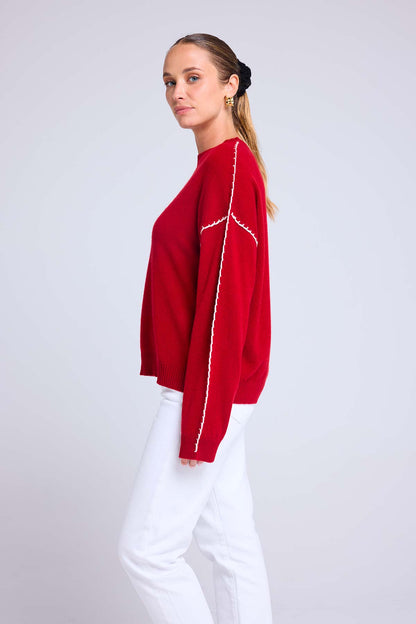 Clarisse rouge bordeaux blanc