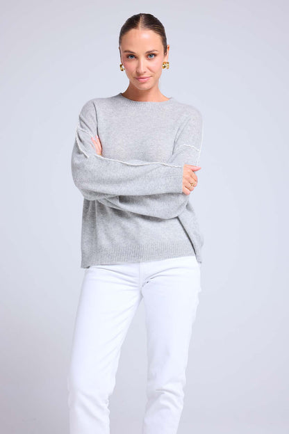 Clarisse gris clair blanc
