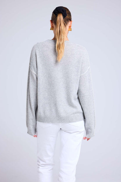 Clarisse gris clair blanc