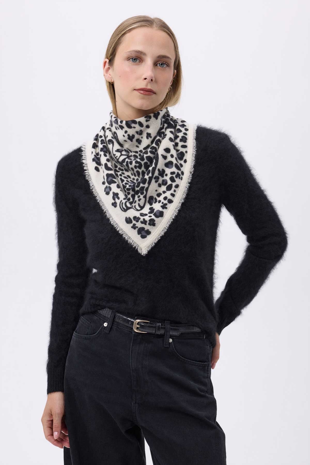 Bandana Dea blanc noir