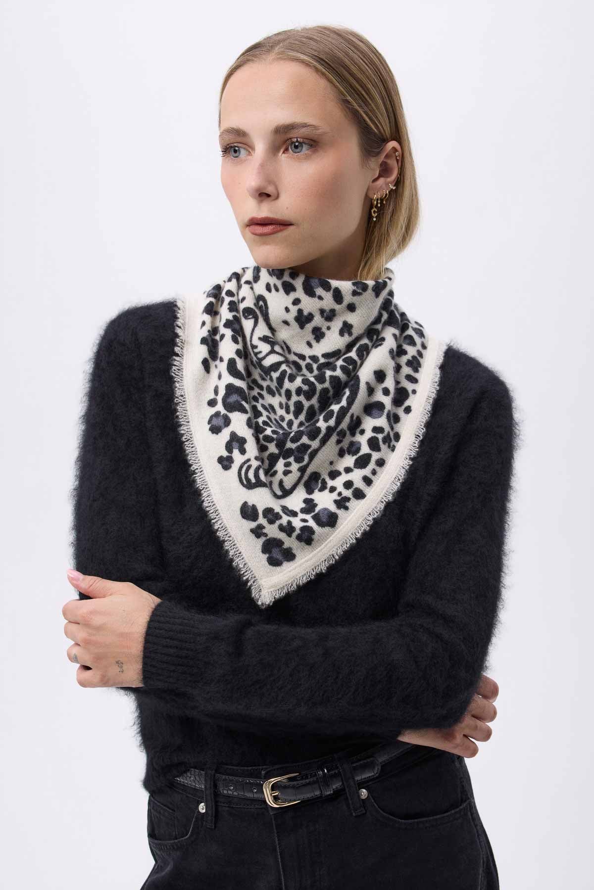 Bandana Dea blanc noir