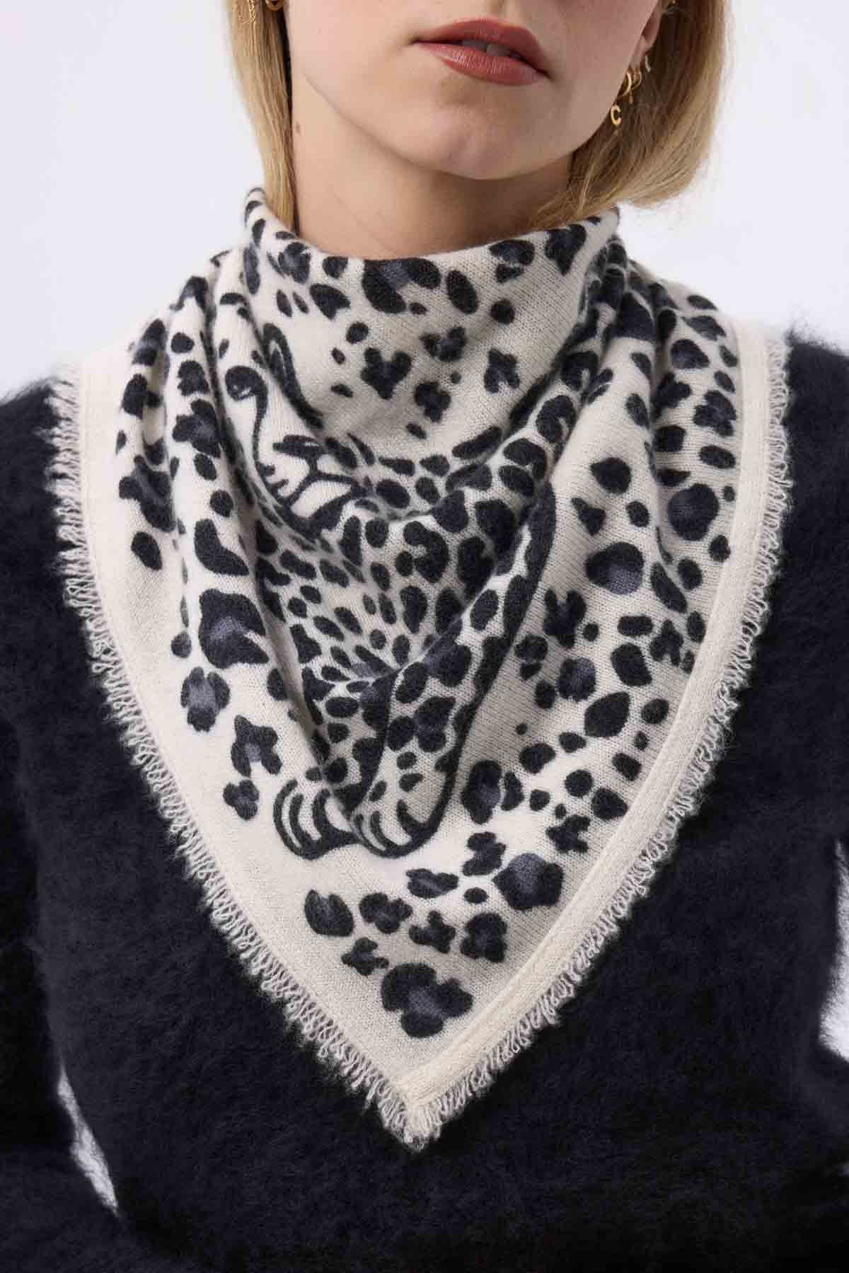 Bandana Dea blanc noir