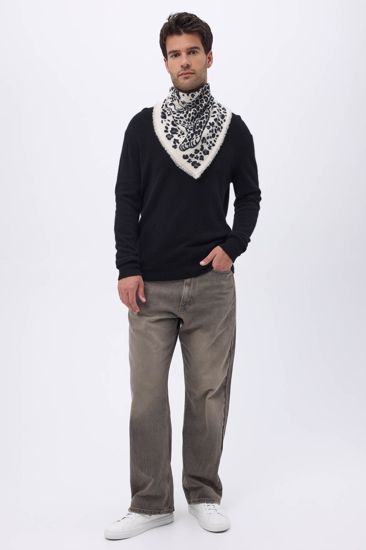 Bandana Dea blanc noir