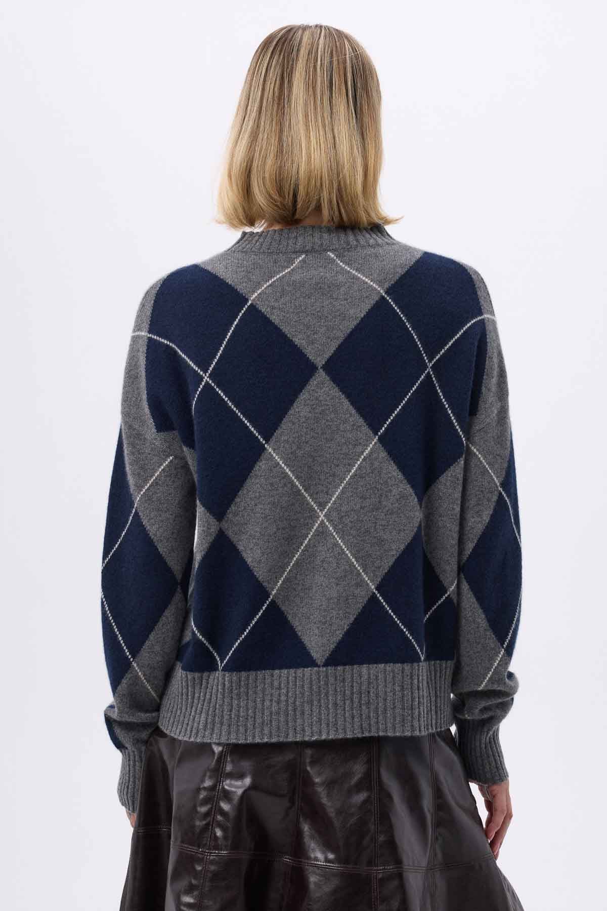 Edimbourg bleu marine gris foncé