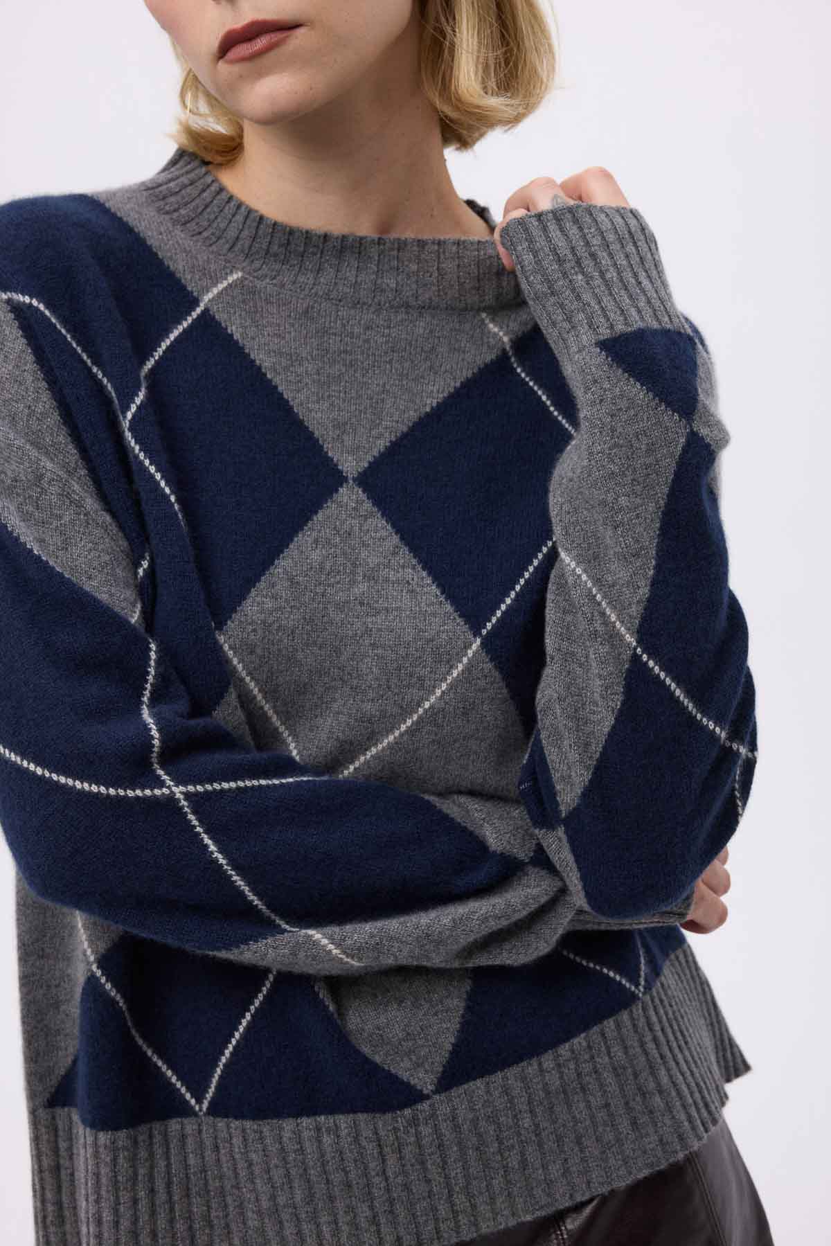 Edimbourg bleu marine gris foncé