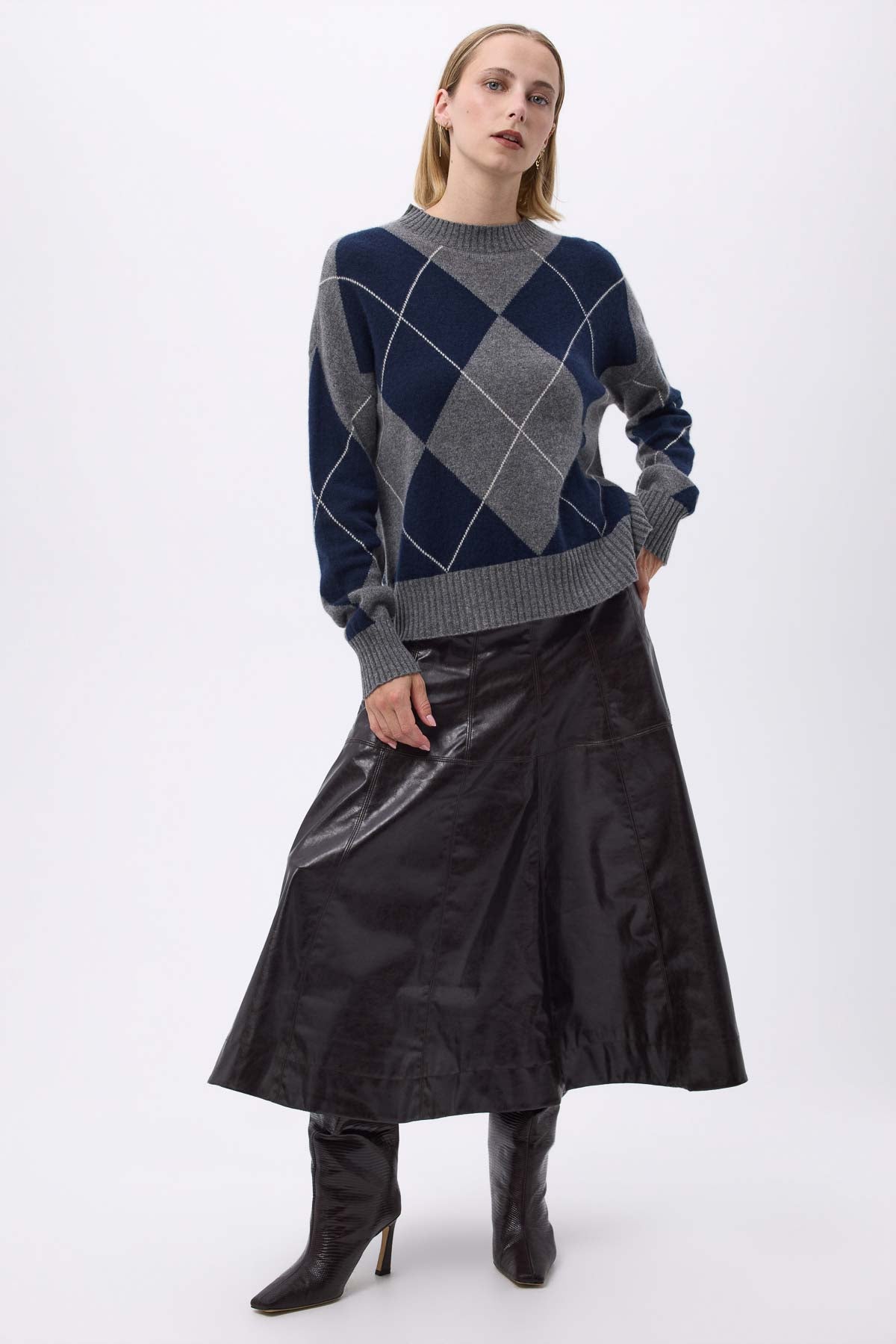 Edimbourg bleu marine gris foncé