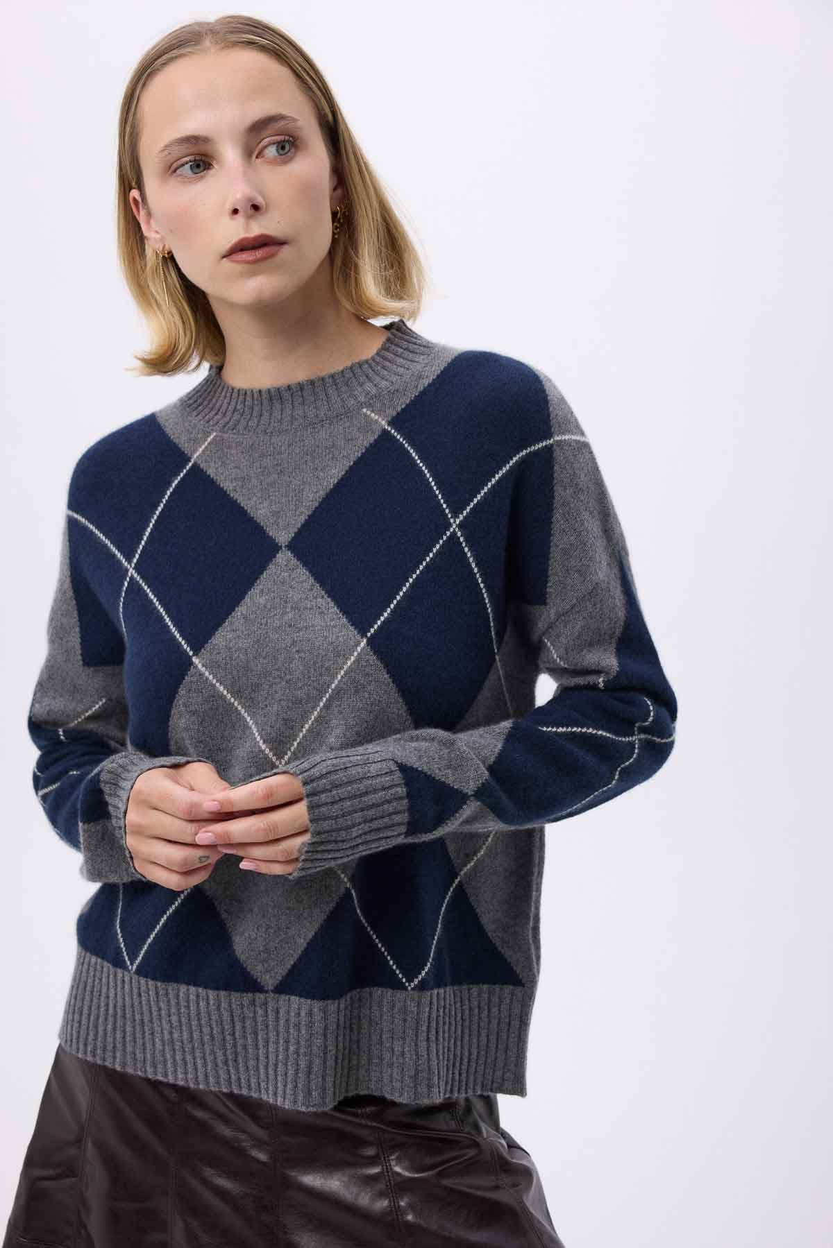 Edimbourg bleu marine gris foncé