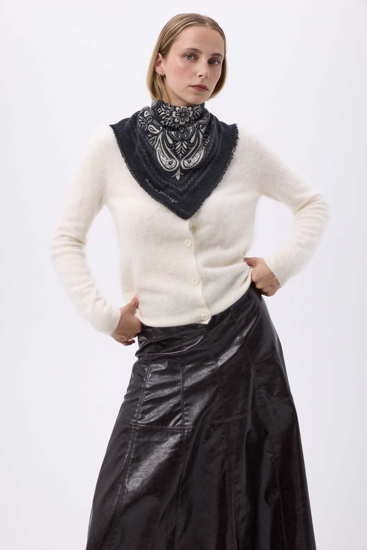Bandana Efi noir blanc