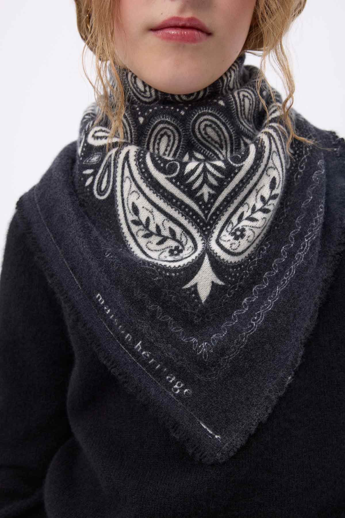 Bandana Efi noir blanc