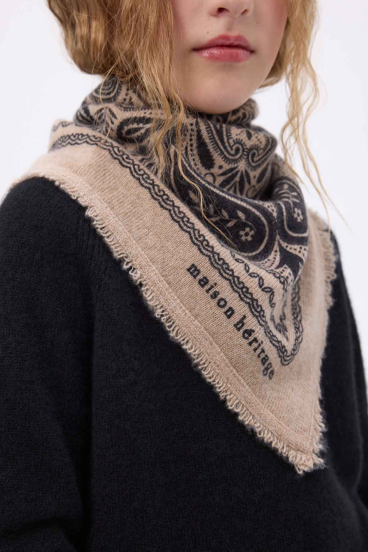 Bandana Efi beige noir