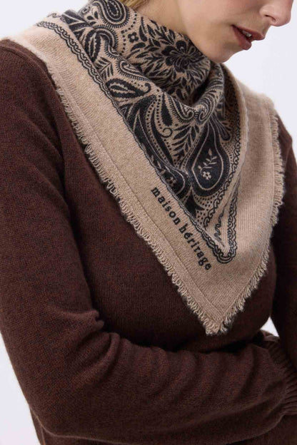 Bandana Efi beige noir
