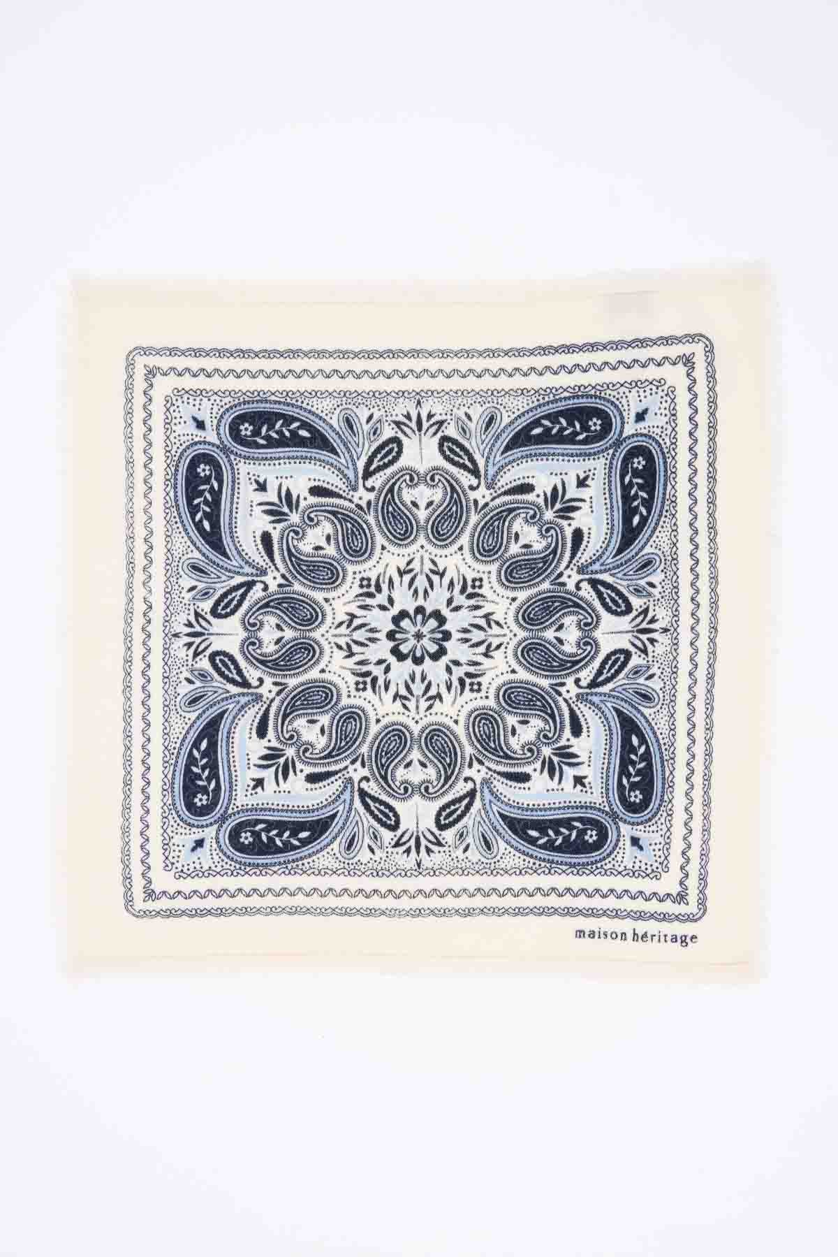 Bandana Efi blanc bleu ciel
