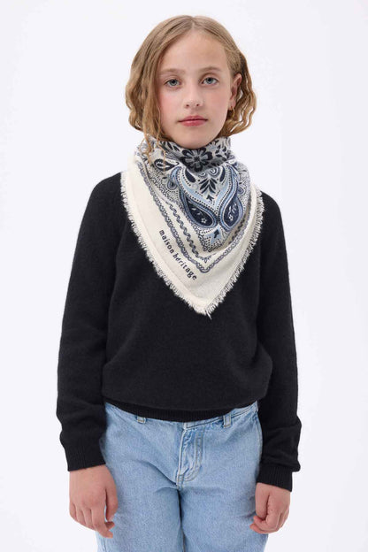 Bandana Efi blanc bleu ciel