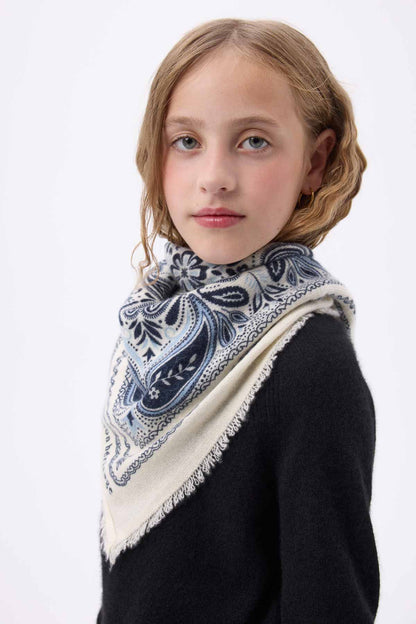 Bandana Efi blanc bleu ciel