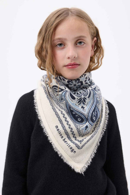 Bandana Efi blanc bleu ciel