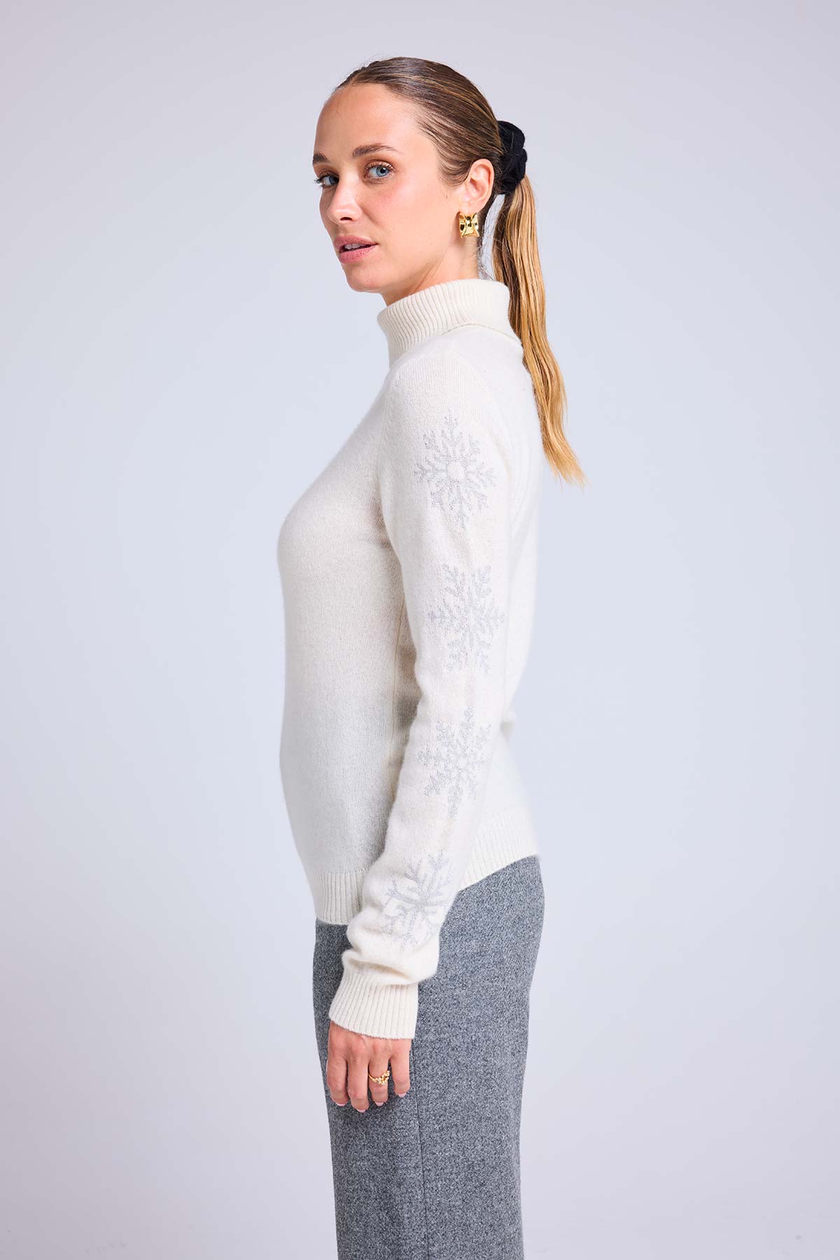 Flocon blanc argent