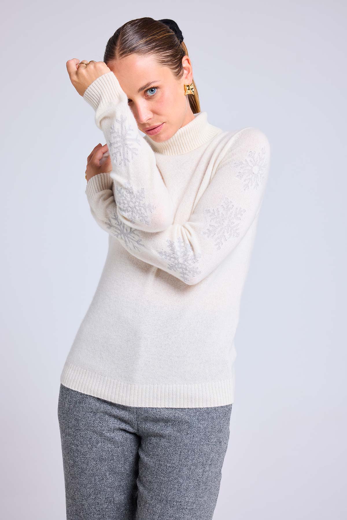 Flocon blanc argent