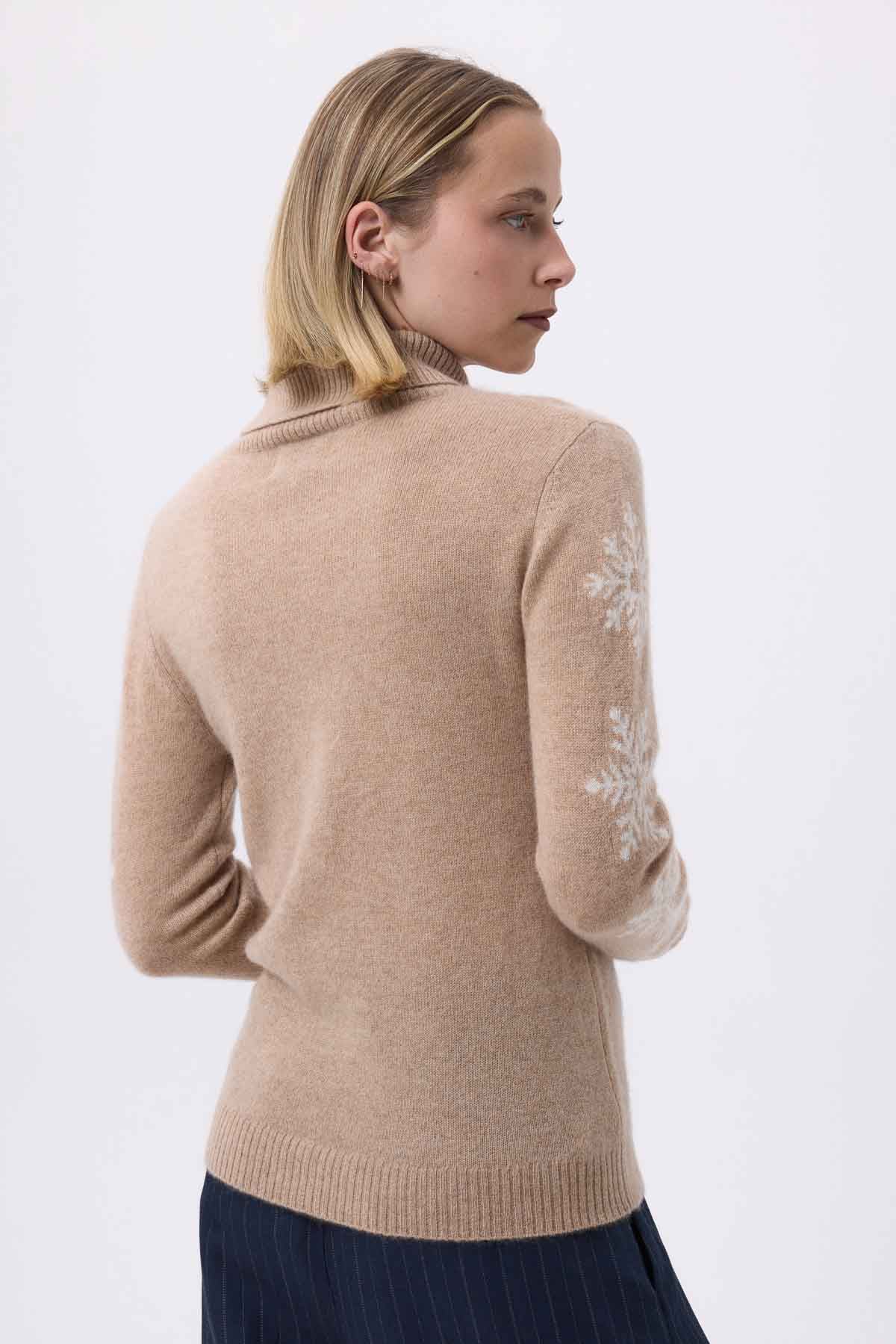Flocon beige crème blanc