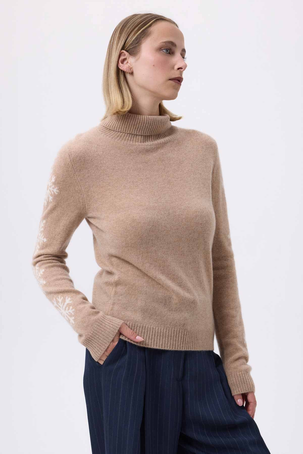 Flocon beige crème blanc