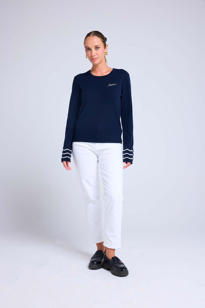 Gaia bleu marine blanc