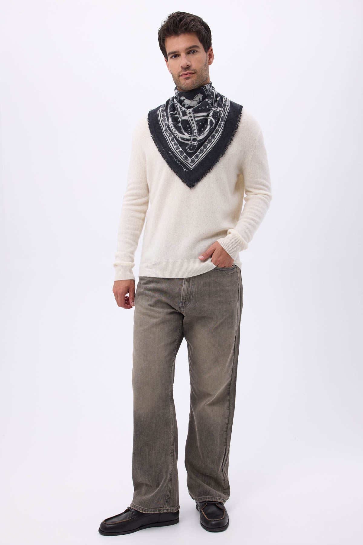 Bandana Small Le Harnais noir  blanc