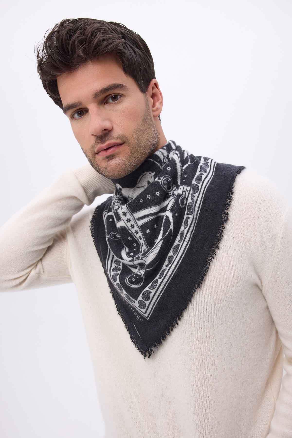 Bandana Small Le Harnais noir  blanc