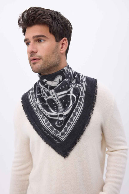 Bandana Small Le Harnais noir  blanc