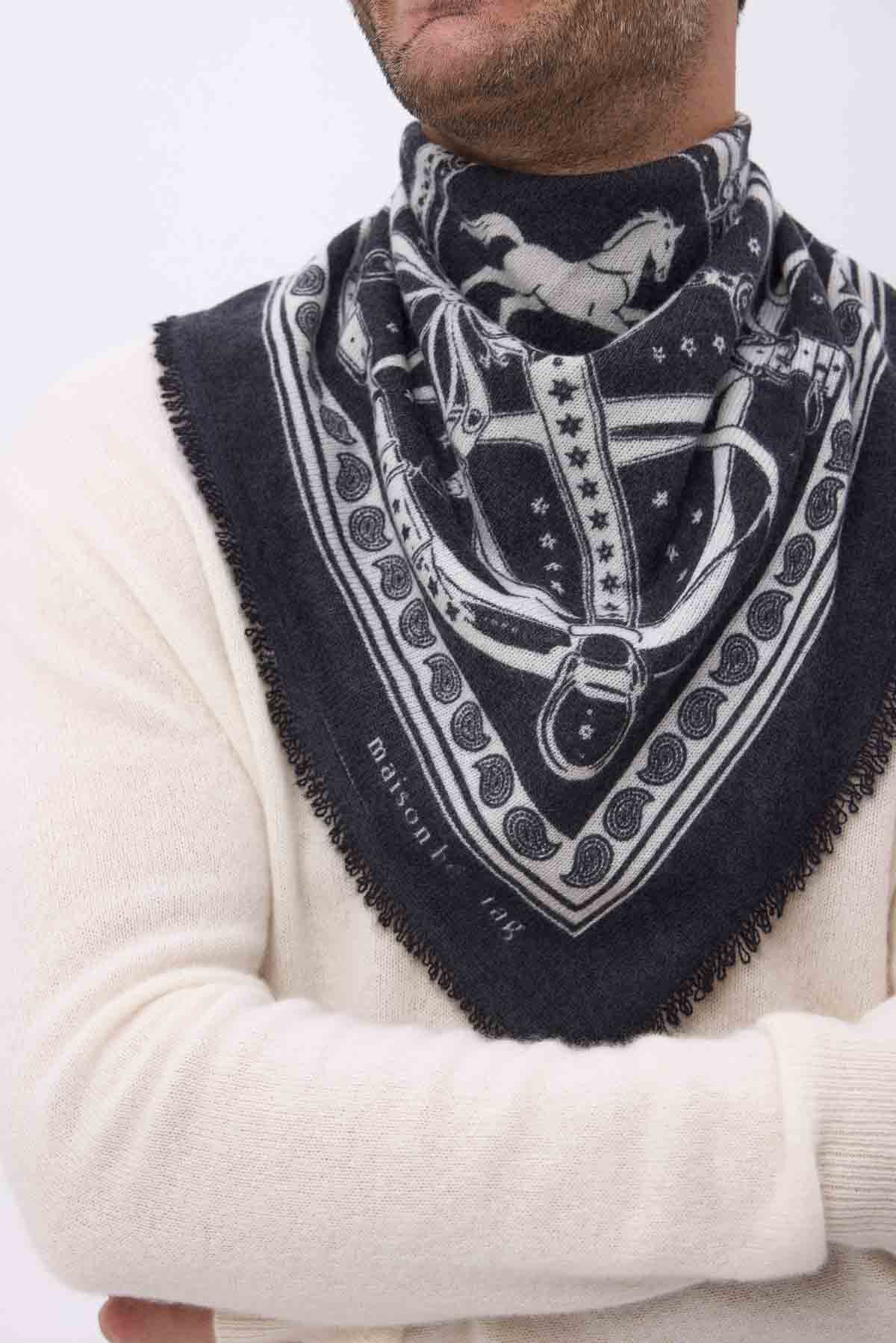 Bandana Small Le Harnais noir  blanc