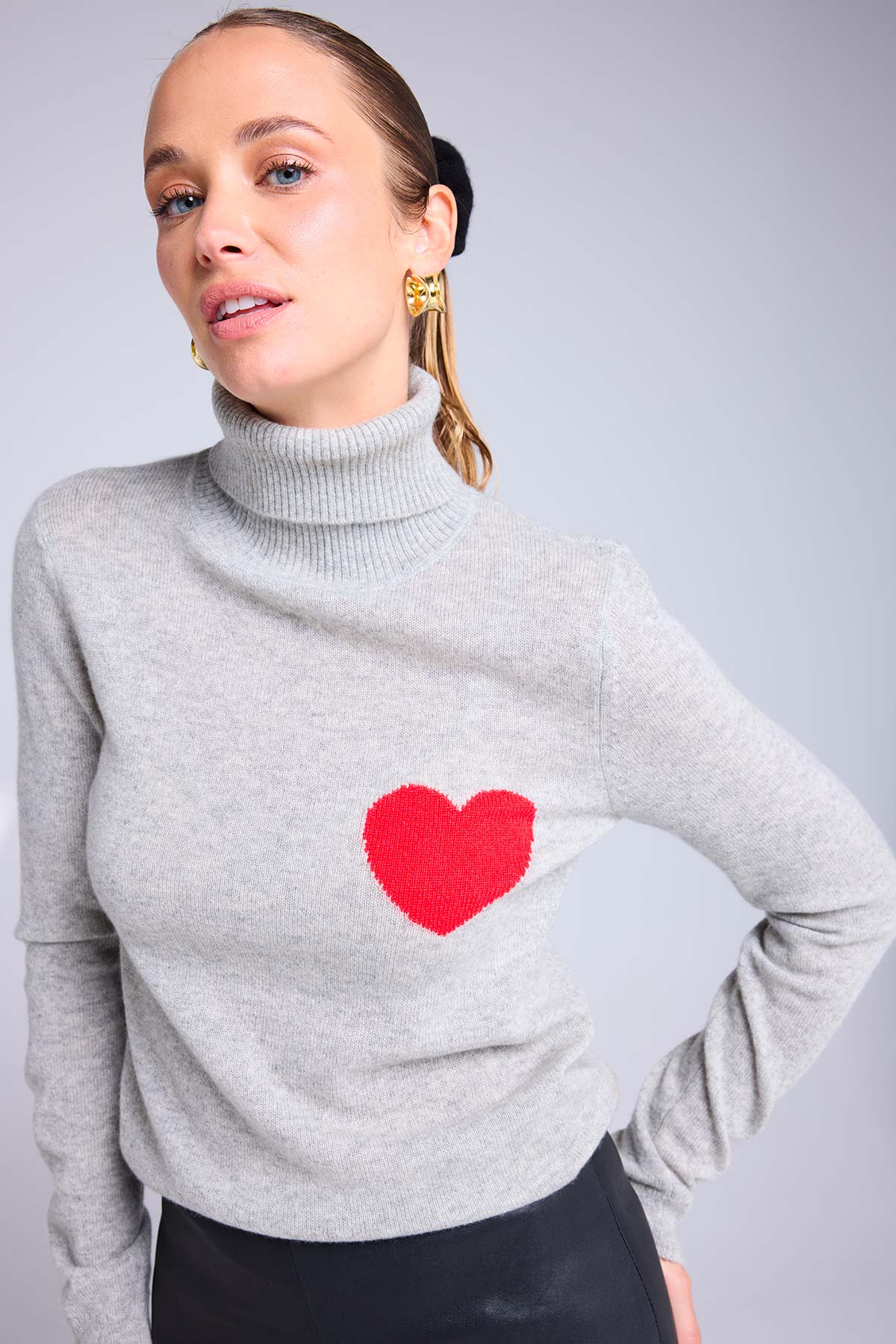 High Heart gris clair rouge
