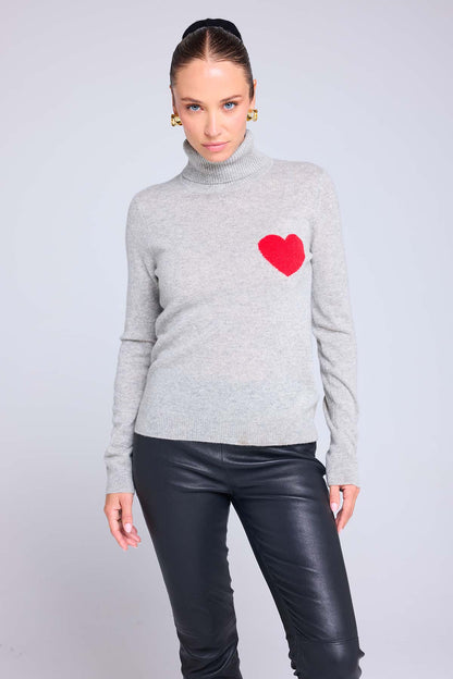 High Heart gris clair rouge