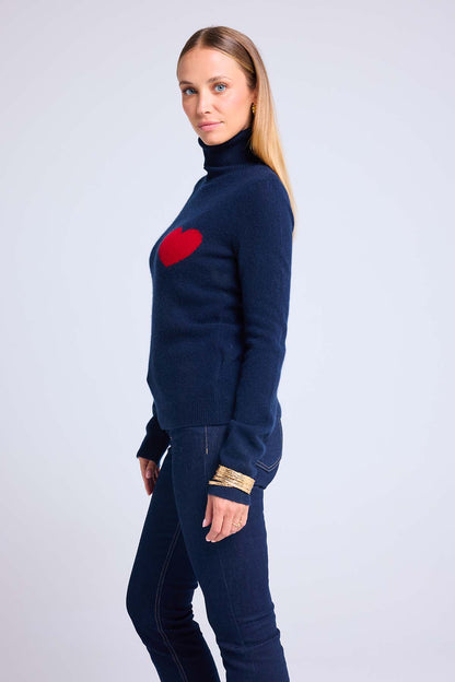 High Heart bleu marine rouge
