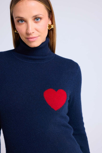 High Heart bleu marine rouge