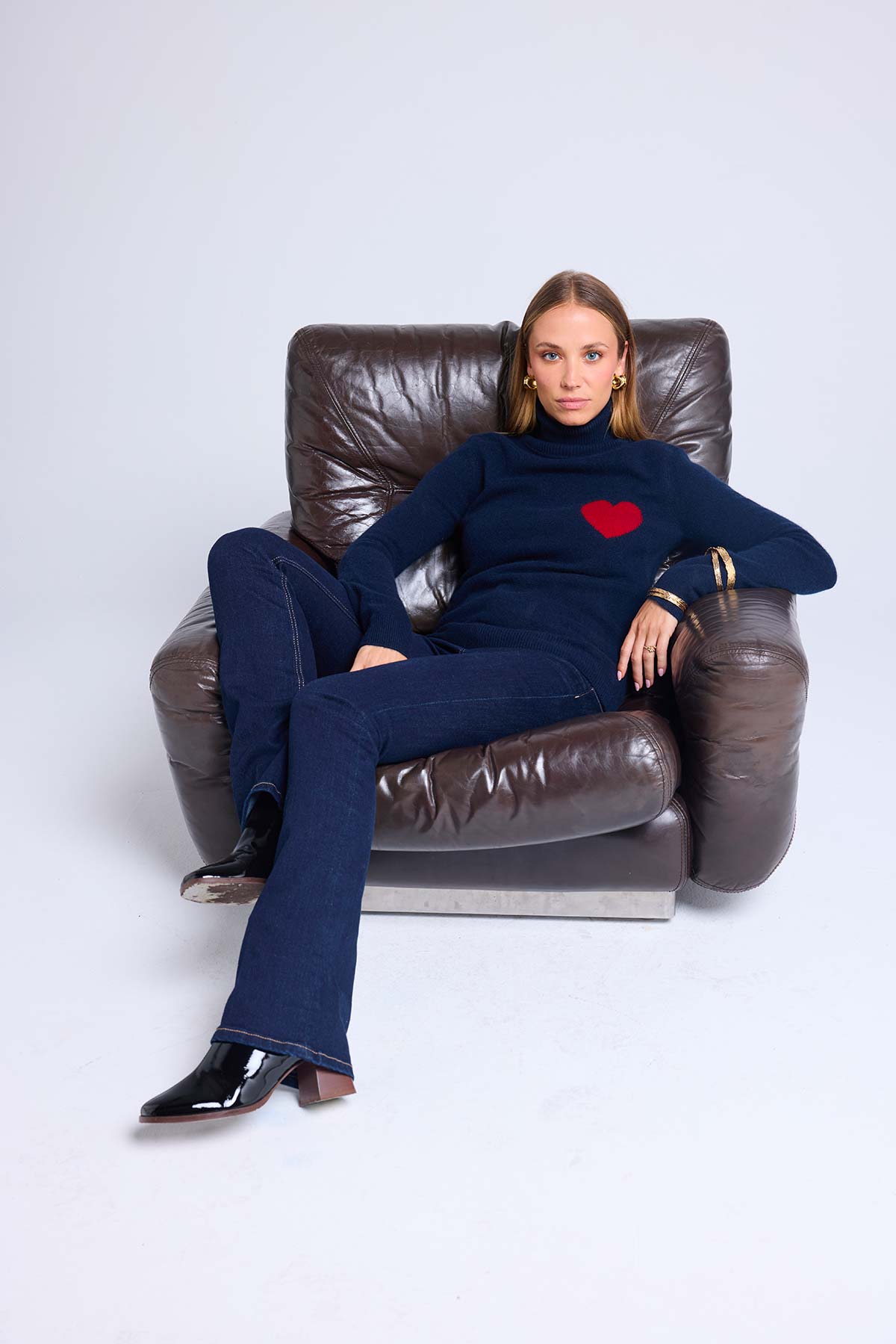 High Heart bleu marine rouge