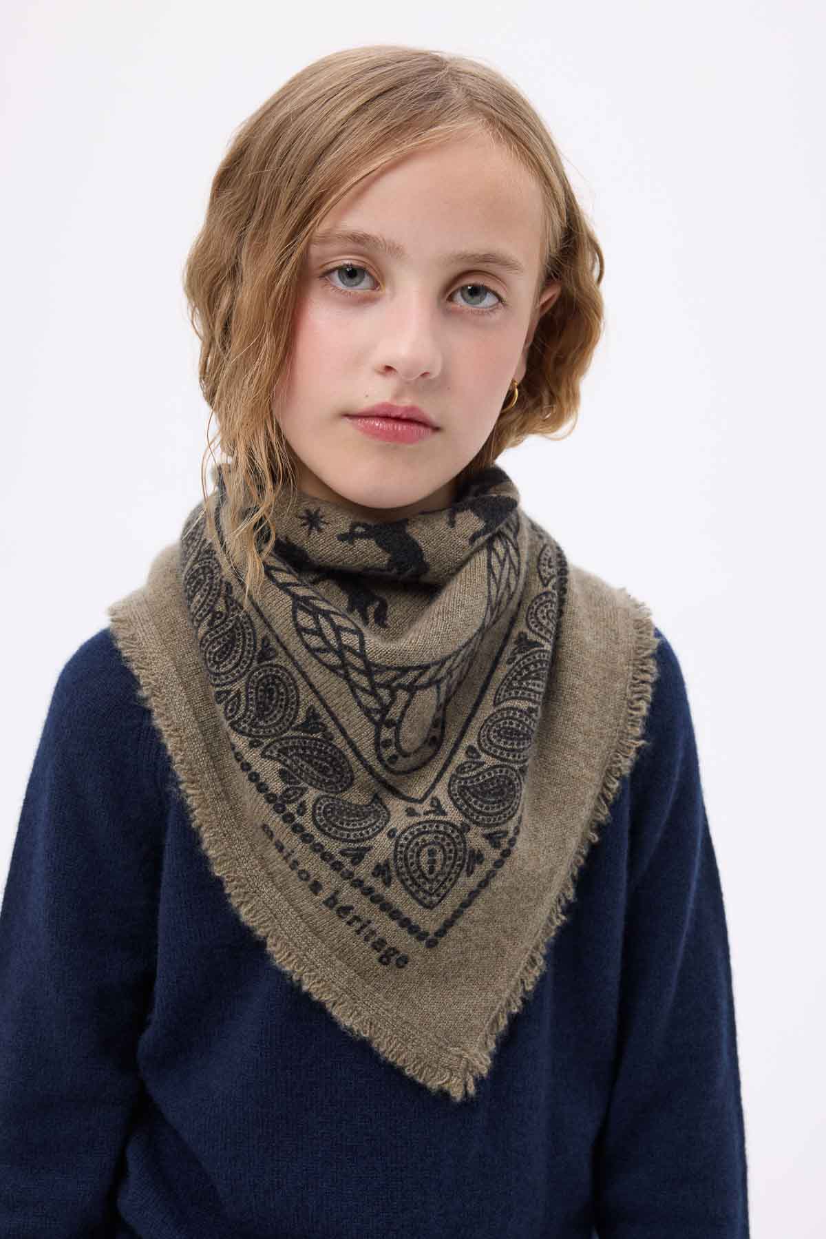 Bandana Horse vert khaki noir