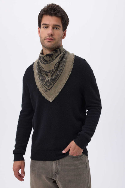 Bandana Horse vert khaki noir