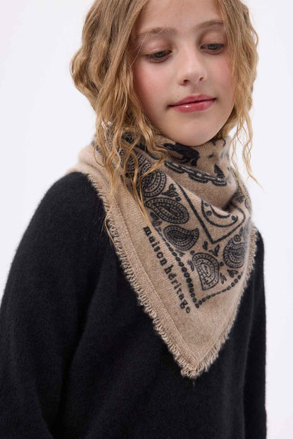 Bandana Horse beige creme noir