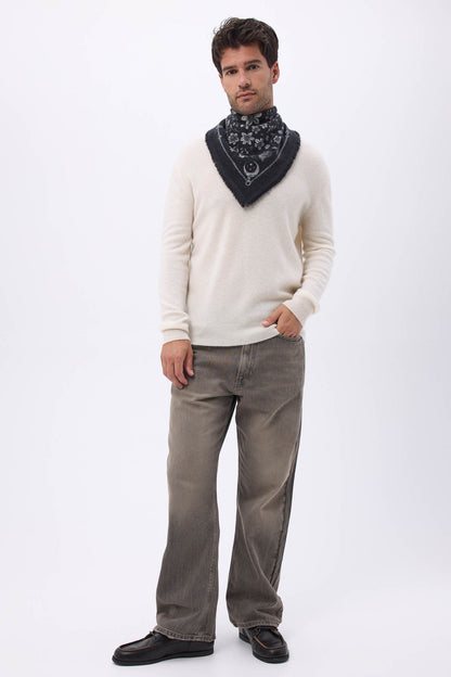 Bandana Small Jardin De Minuit noir  blanc