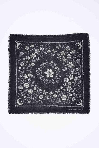 Bandana Small Jardin De Minuit noir  blanc