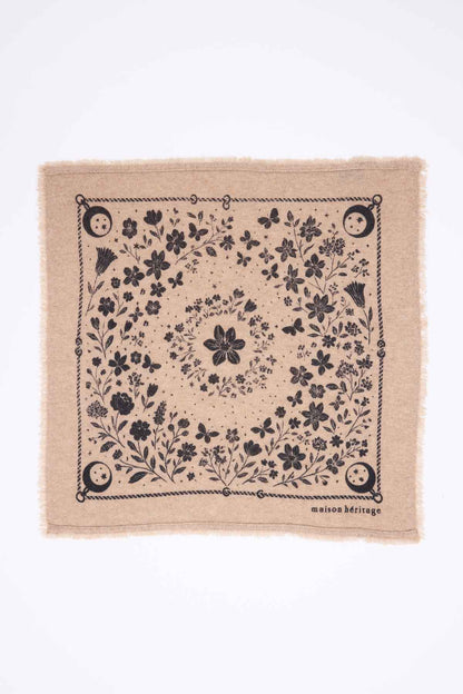 Bandana Small Jardin De Minuit beige creme noir