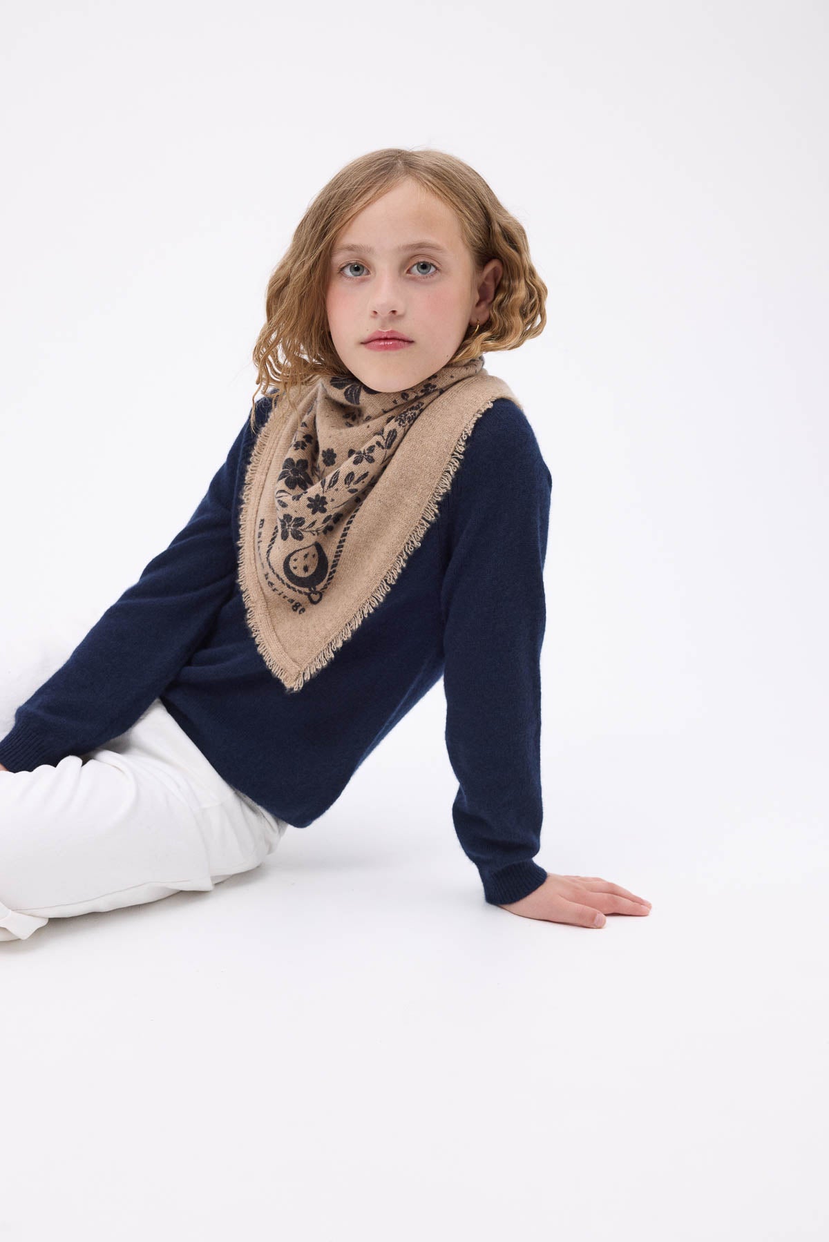 Bandana Small Jardin De Minuit beige creme noir