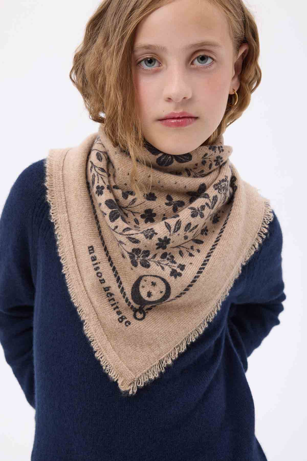 Bandana Small Jardin De Minuit beige creme noir