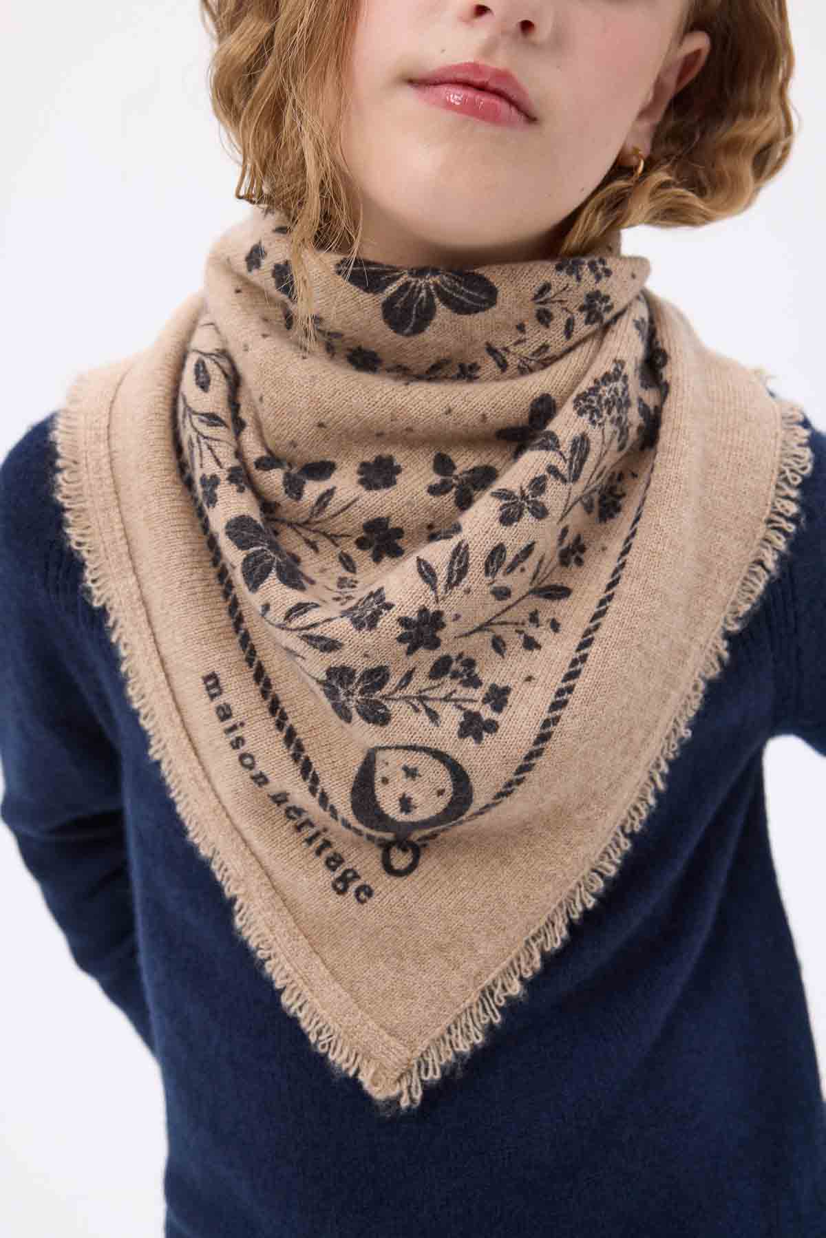 Bandana Small Jardin De Minuit beige creme noir