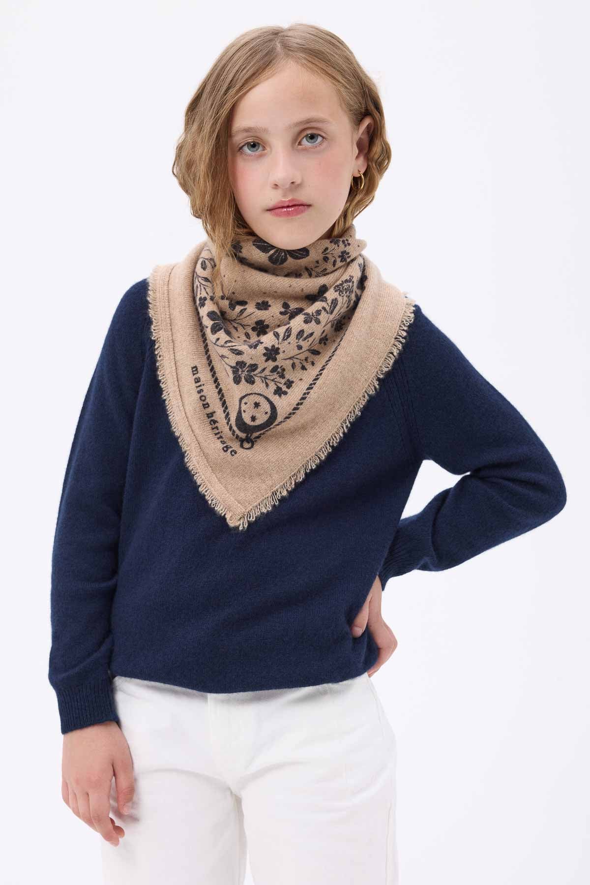 Bandana Small Jardin De Minuit beige creme noir