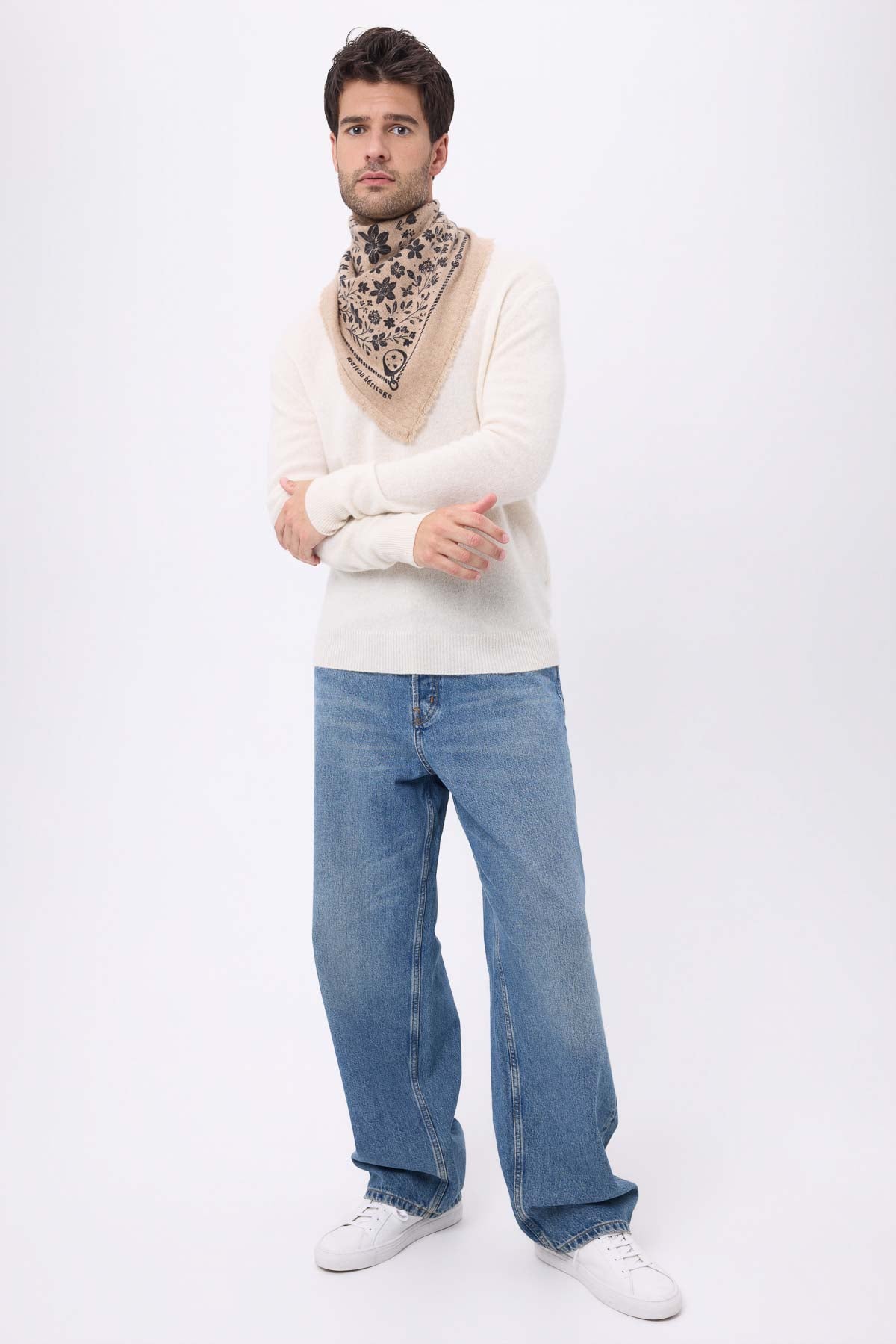 Bandana Small Jardin De Minuit beige creme noir