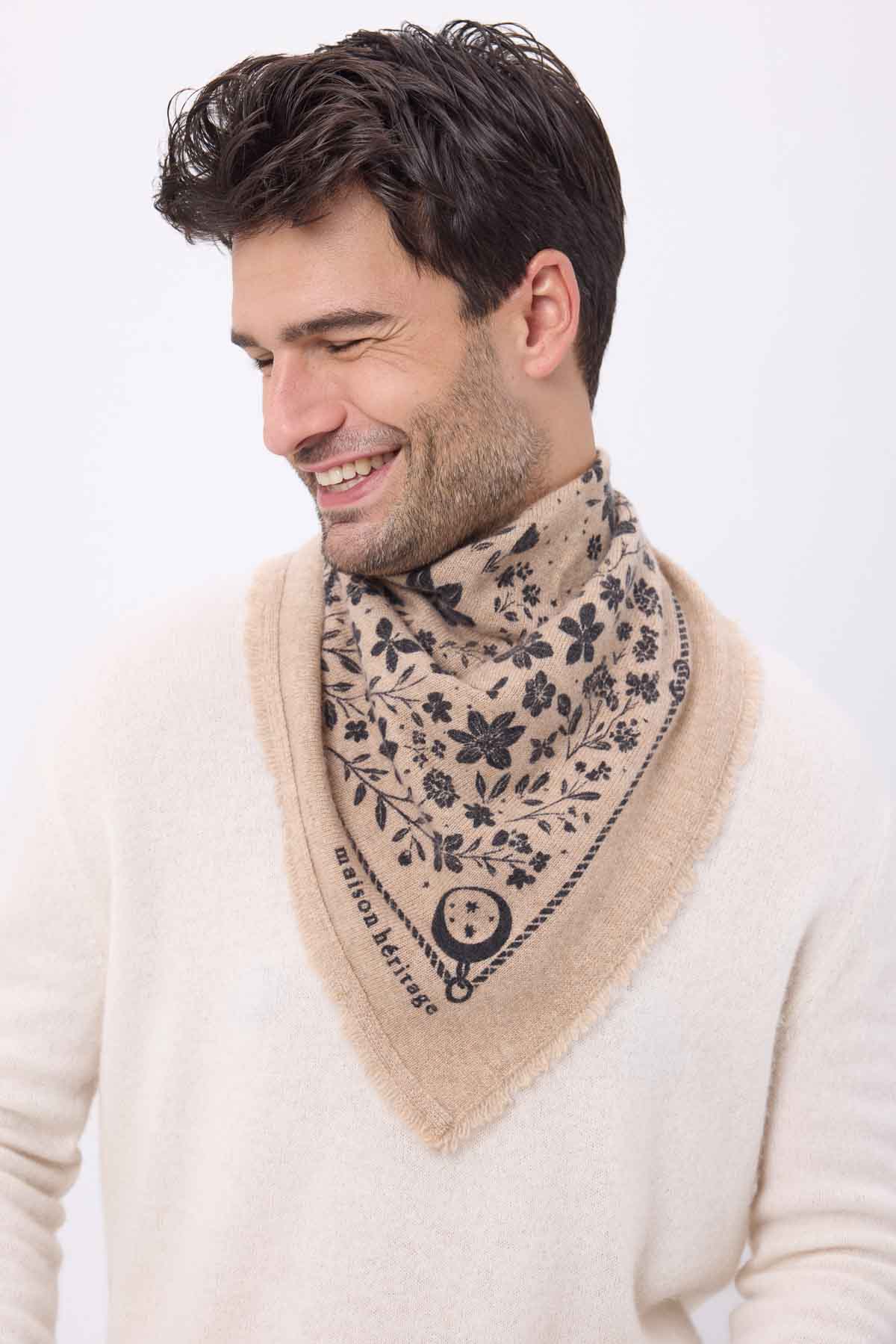 Bandana Small Jardin De Minuit beige creme noir