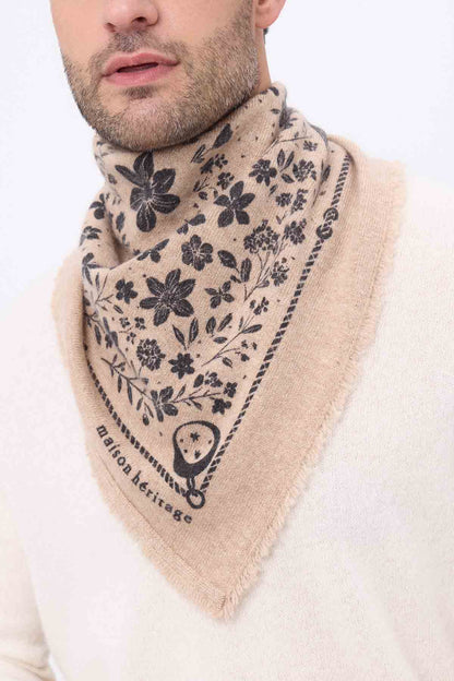 Bandana Small Jardin De Minuit beige creme noir