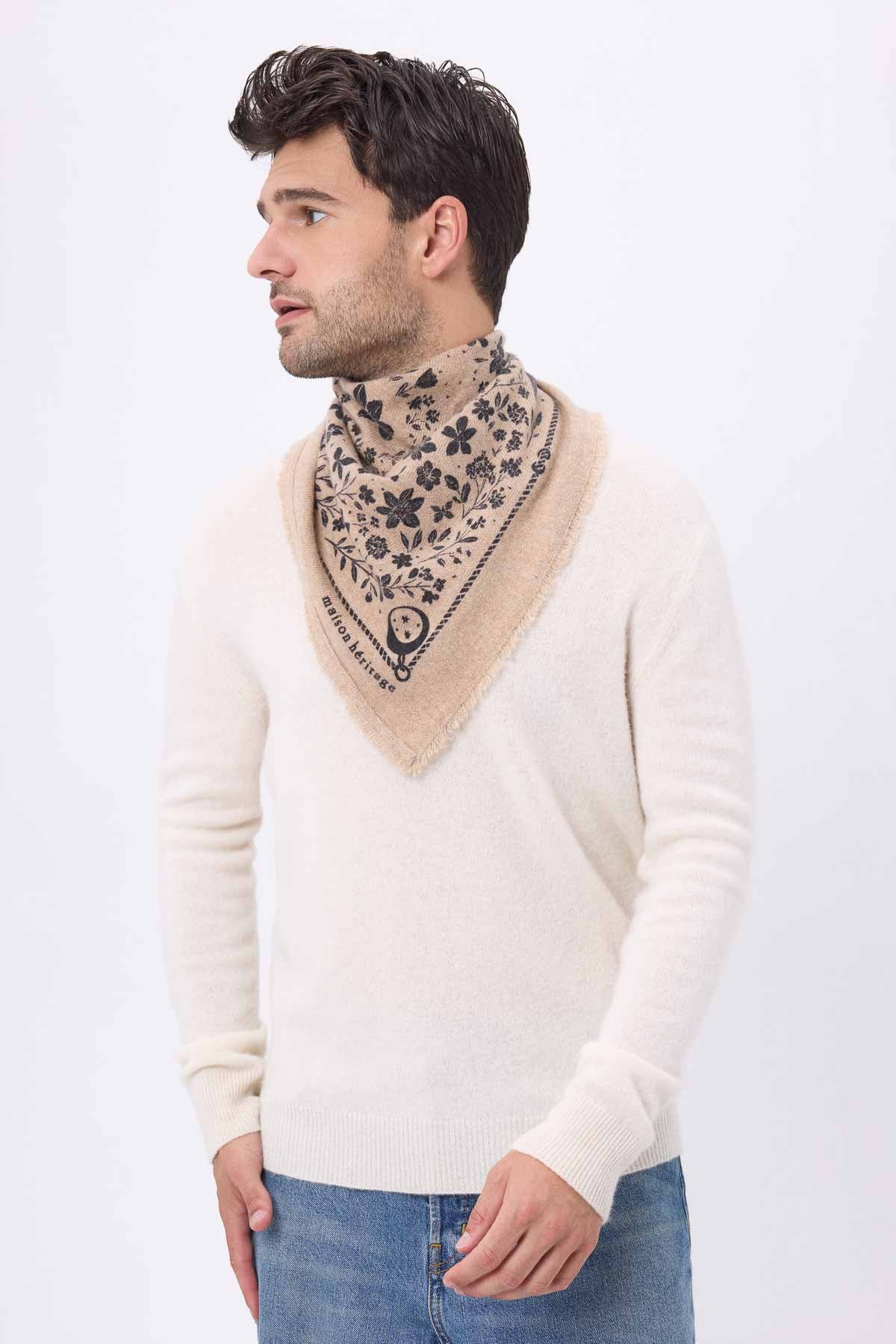 Bandana Small Jardin De Minuit beige creme noir