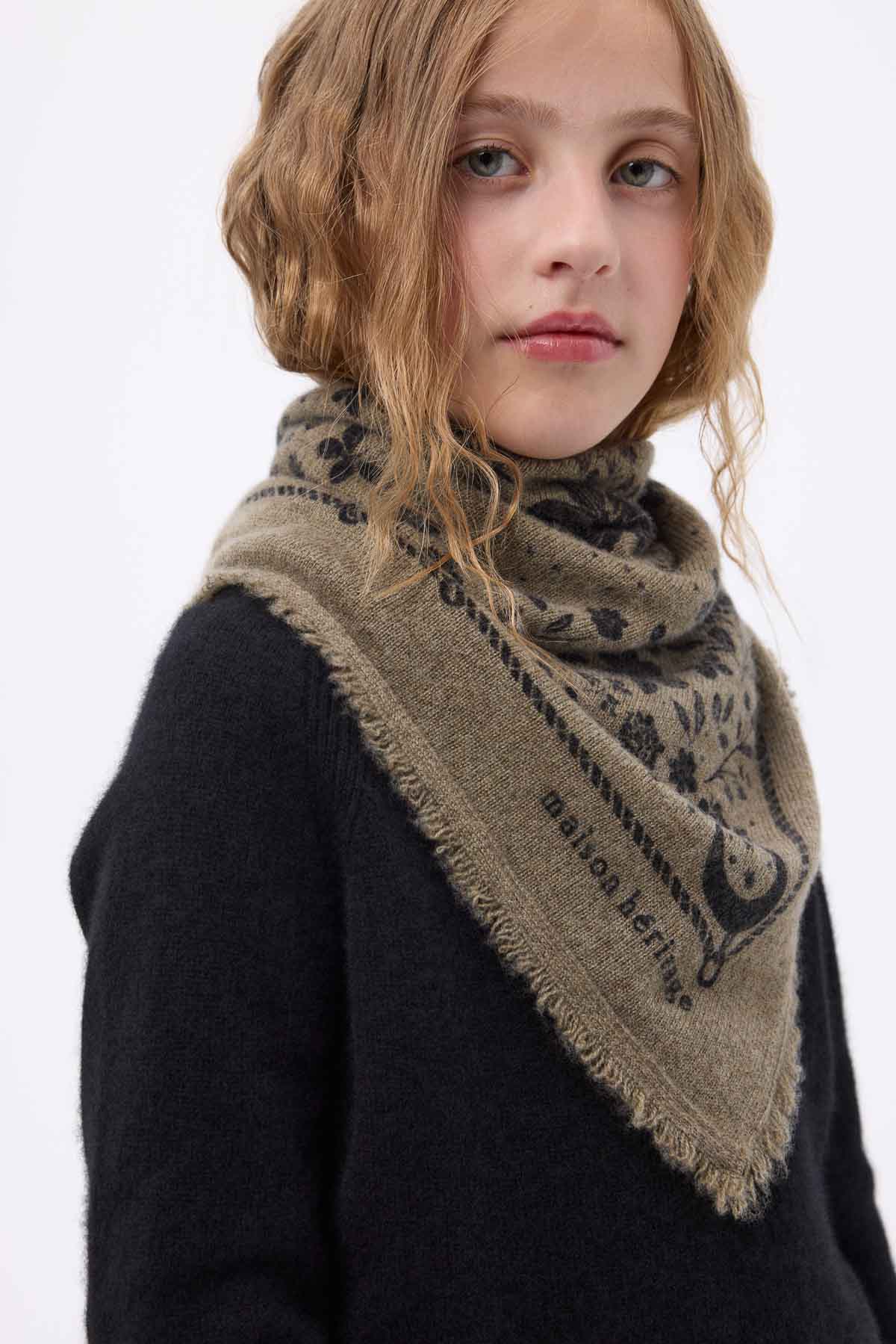 Bandana Small Jardin De Minuit vert khaki noir